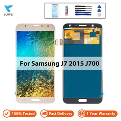 For Samsung J7 2015 J700 LCD Display J700F J700F/DS J700H/DS J700M J7 Touch Screen Replacement with Free TemperedFilm Glue Tools