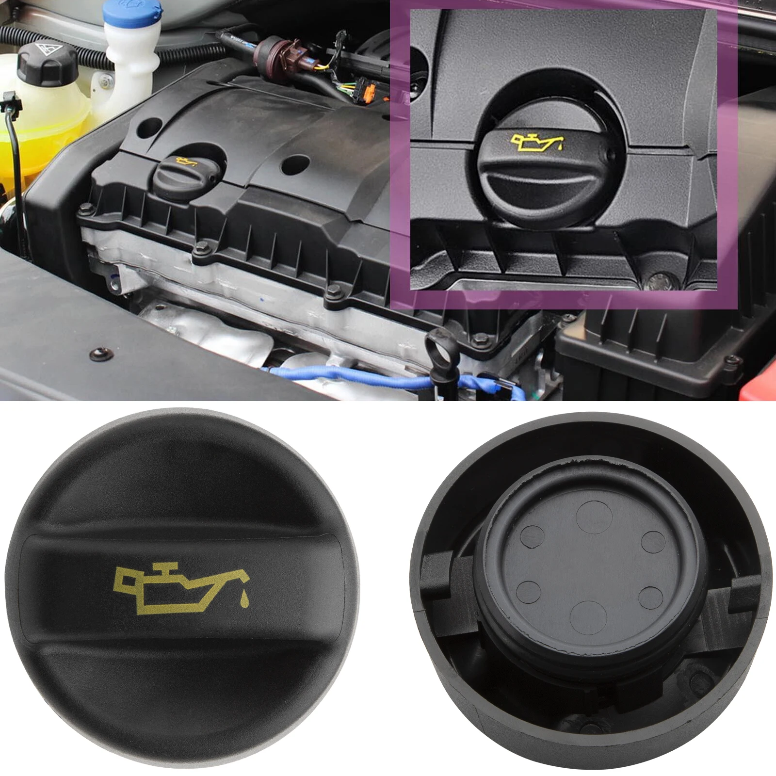 OIL FILLER CAP 9670015080 1180S5 FOR PEUGEOT 207 208 301 308 508 2008 3008 5008