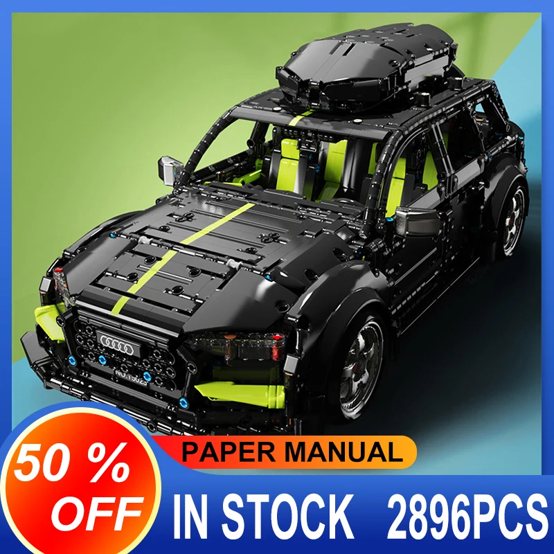 New T5023 Super SportsCar MOC RS6 Avant Scale 1:10 Model Building Block Bricks Educational Toys Birthdays Gifts