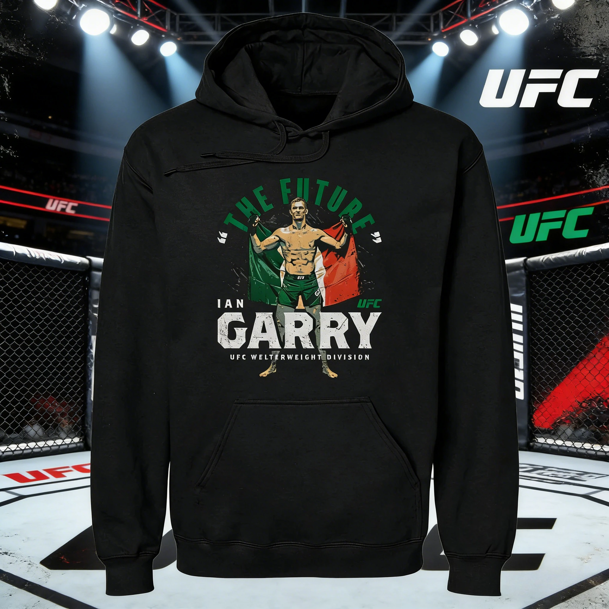 2026 秋冬 UFC イアン・ギャリー コンバット グラフィック パーカー 女性ファッション ルーズ カジュアル コットン 暖かい スウェットシャツ ユニセックス コート