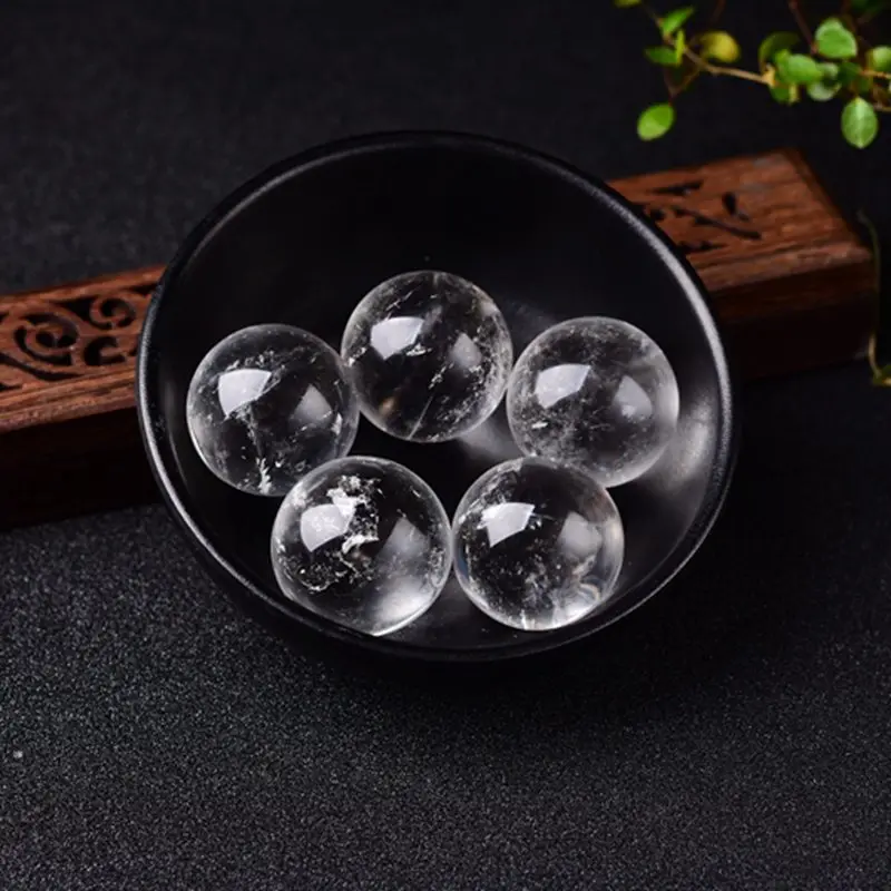 1PC Handmade Natural Clear Quartz Crystal Sphere, Feng Shui Home Decor, Chakra Balancing & Meditation Gift, Handcrafted Gemstone