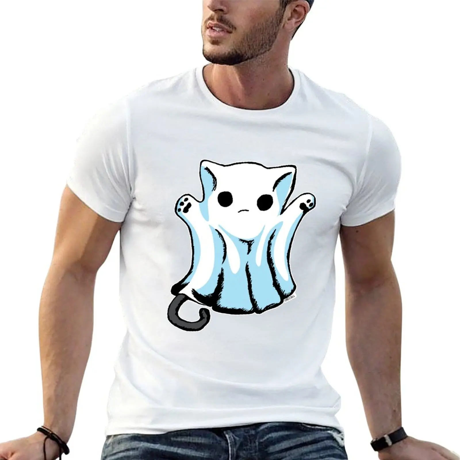 

Cute Boo Ghost Cat Halloween T-Shirt t shirts designer man t shirt designer T-Shirt