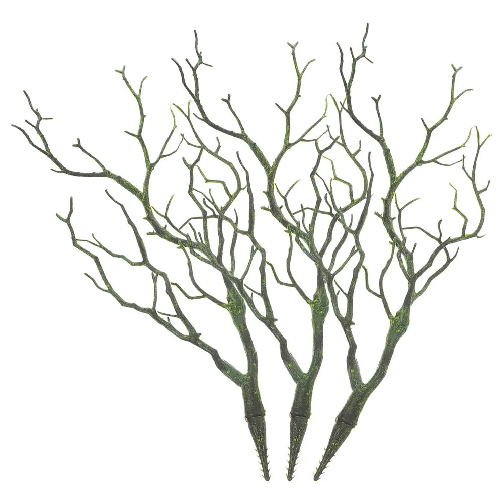 

3pcs Artificial Antler Branches Plastic Fake Dried Tree Branches For Vase Filler Home Decor Table Centerpiece Diy Craft