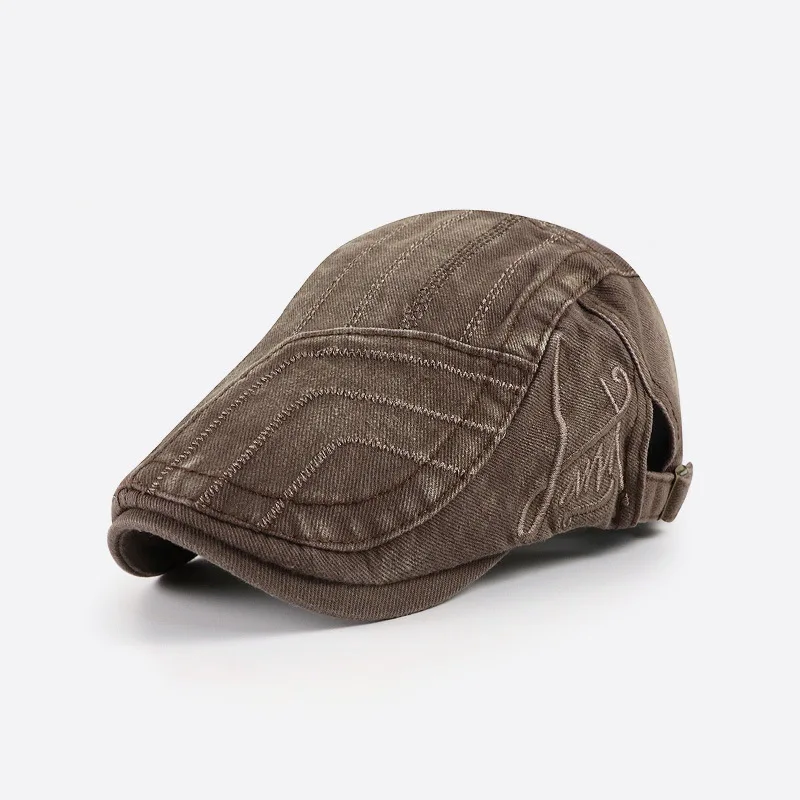 Peaked Cap Men's Washed Denim Distressed Spring And Autumn Leisure Young And Middle-aged Advance Hats Factory Direct Sales