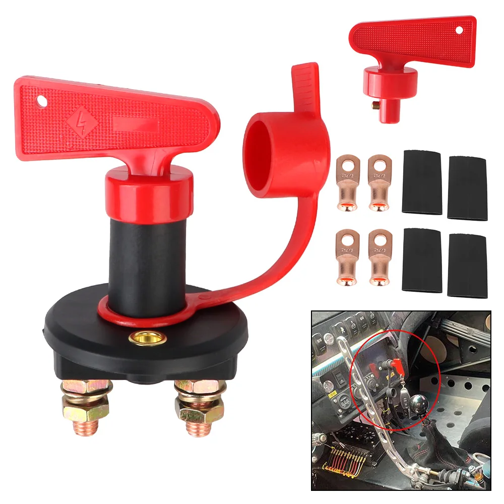 

Battery Switch 2 Keys Removable 12V 24V 125A Main Cut Off Kill Switch Battery Isolator Disconnector Vehicle Car Modified