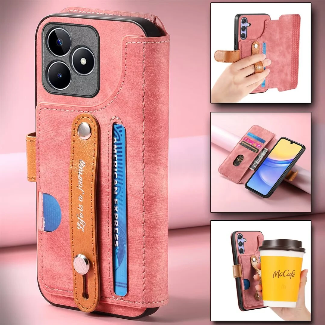 

Флип-чехол для карт для Fujitsu FCNT ARROWS WE2 PLUS F-51E F-52E, винтажный кожаный чехол-кошелек на молнии с личи, чехол для мобильного телефона