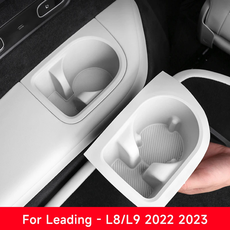 Suitable For Li Lixiang L8L9 2022-2024 Car Styling Third Cup Mat Silicone Rear Storage Door Slot Water Cup Cusion Car Accessorie