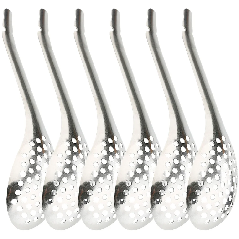 Small Plating Spoon Slotted Spherification Spoons Dipping Sauce Stainless Steel