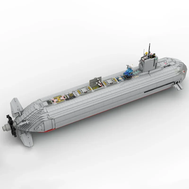 9327PCSMOC Thundershark Submarine Modular Model DIY Exploration and  Creativity Educational Building Bricks Toys Kids Gift for