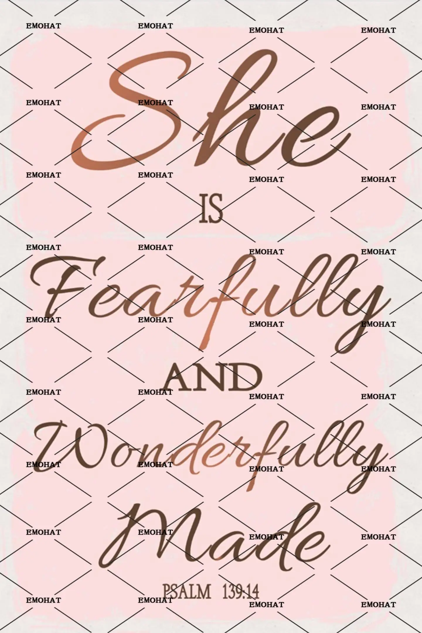 Metal Tin Signs Inspirational She is Fearfully and Wonderfully Made Bible Verse Psalm 139：14 Christian Religious Scripture Wall