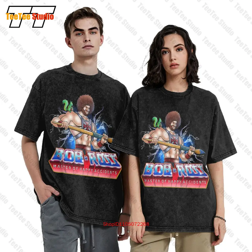 تي شيرت سيد الحوادث السعيدة بوب هو مان ماسترز الكون مضحك أسود عتيق كبير الحجم JZOI #2