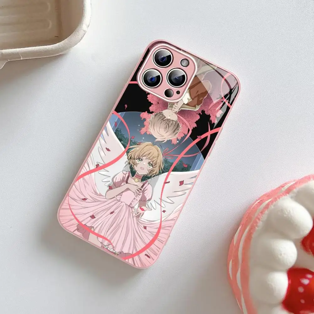 CardCaptor Sakura Anime Phone Case For iPhone 14 13 12 Mini 11 Pro XS Max X XR 14 Plus Tempered Glass Cover