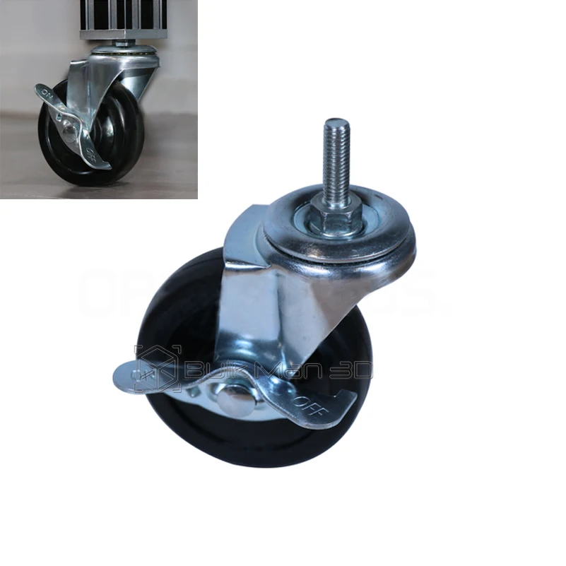 Ensemble de roues de roulette de verrouillage, roulette de meubles, roulette rapide pour rail linéaire à fente en V, profil d'extrusion, routeur CNC, tables d'atelier