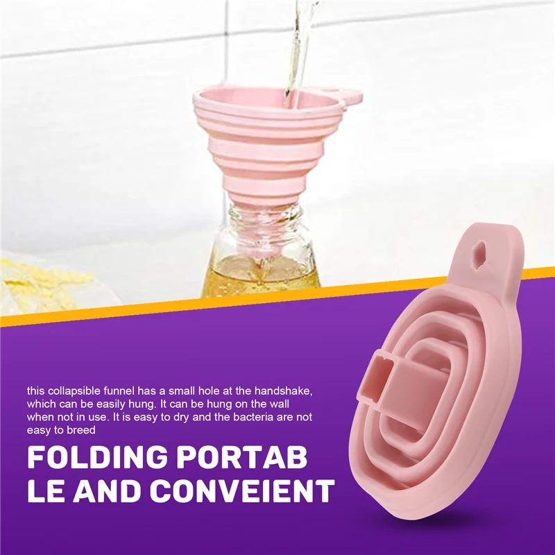 EDT-новинка, силиконовая складная воронка, телескопическая длинная складная воронка для дозирования жидкости, кухонные гаджеты
