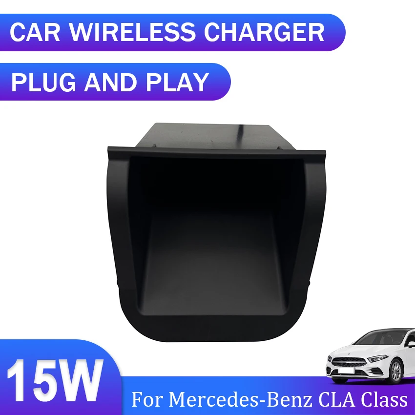 Wireless charger, Special on-board QI phone fast charging panel For Mercedes-Benz CLA Class W117 cla180 cla200 cla220 2014-2019