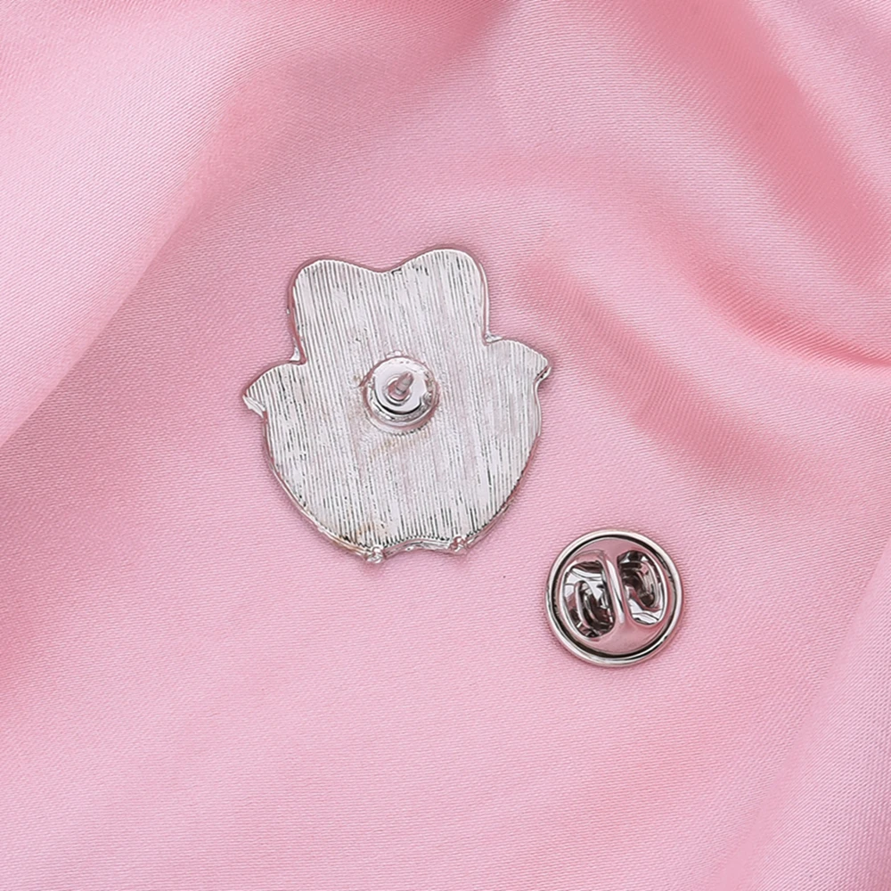 Catuni Cute Dental Teeth Brooch Pink Enamel Pin Medicine Badge Lapel Backpack Jewelry Gift for Doctor Dentist Nurse Student