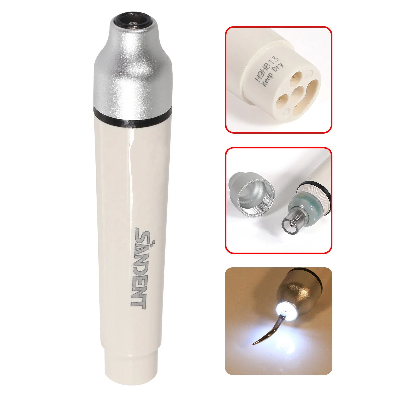 Hot Selling! SANDENT Dental LED Light Ultrasonic Scaler Handpiece Original for Fit EMS/Woodpecker Tips