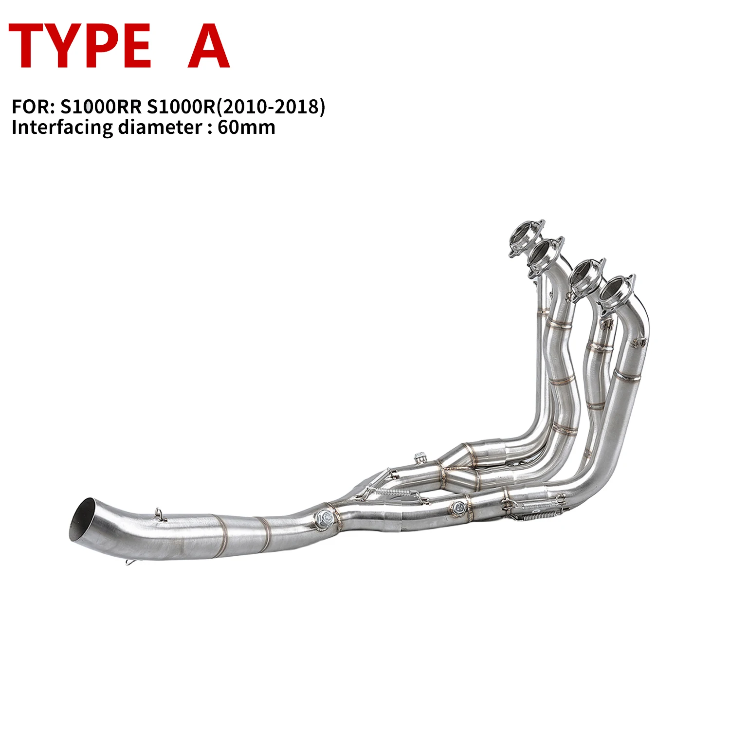High - Efficiency Motorcycle Exhaust Stainless Steel Full System Front Pipe Motorcross For 2010-2025 S1000rr 2019-2023 S1000R