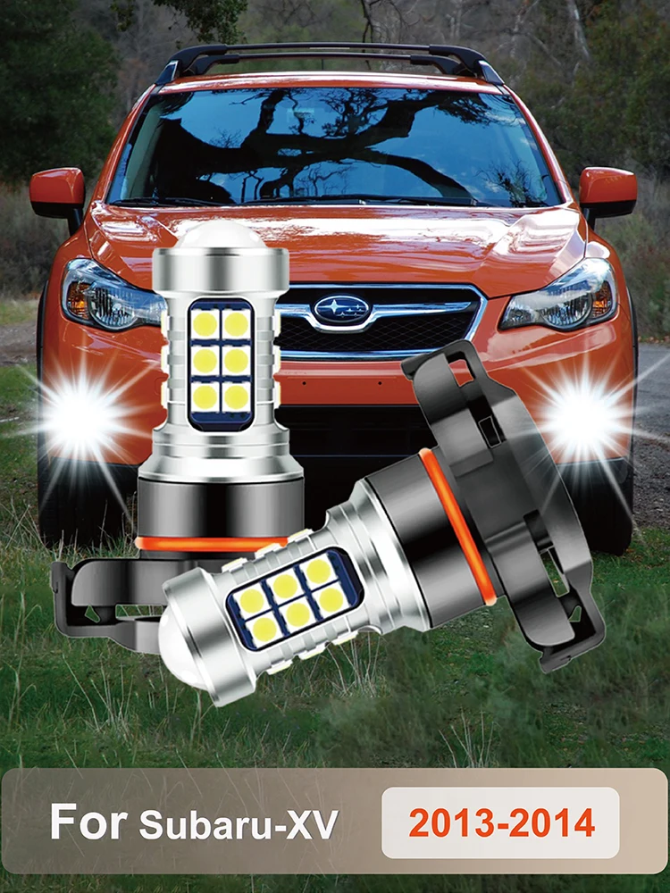 2Pcs/set LED Fog Light Bulb Car Front White Lamp PSX24W 2504 12276 Accessories for Subaru XV 2013 2014