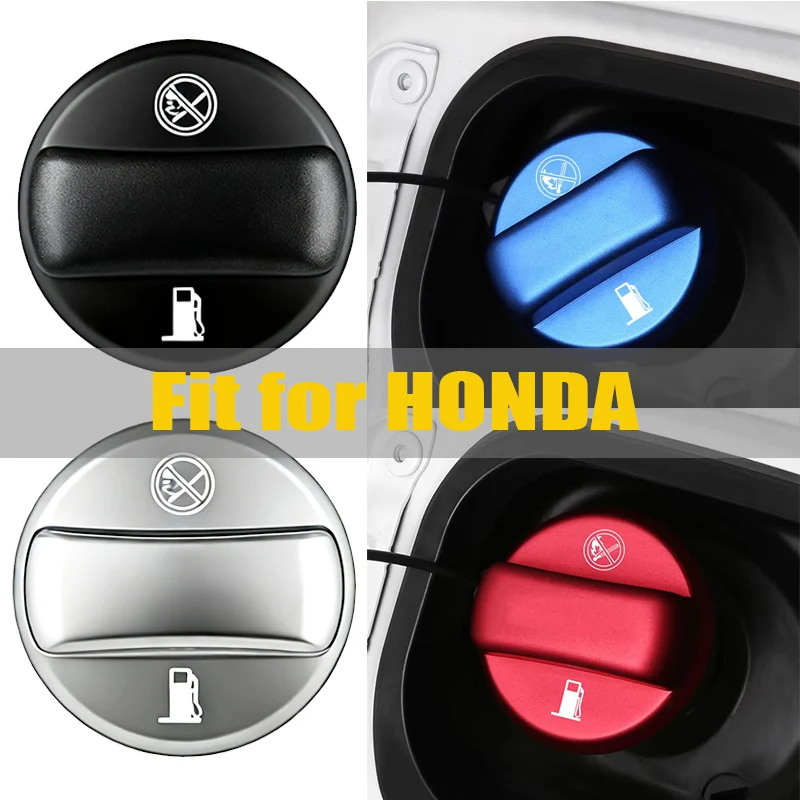 Tampa de Tanque de Combustível em Liga de Alumínio (1 Peça) - Acessório de Modificação Automotiva Compatível com Honda Type R, Fit, Jade, Accord, CRV, Civic, City, Odyssey
