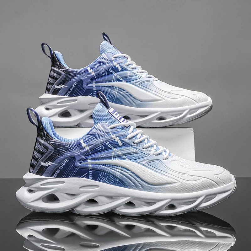 2025 أحذية رياضية للربيع والخريف أحذية رجالية للسفر والترفيه أحذية ركض شبكية قابلة للتنفس أحذية رجالي