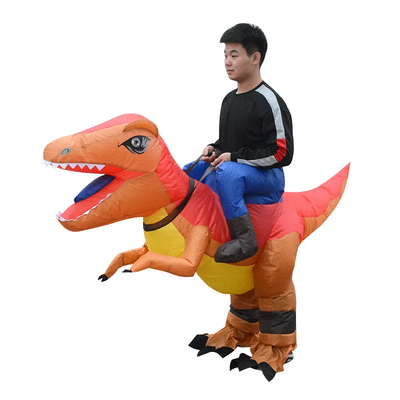 Festival Cycling Dinosaur Air Mode Set Inflated Garment Cos Party Dress Performance Suit Cosplay Velociraptor Inflatable Costume