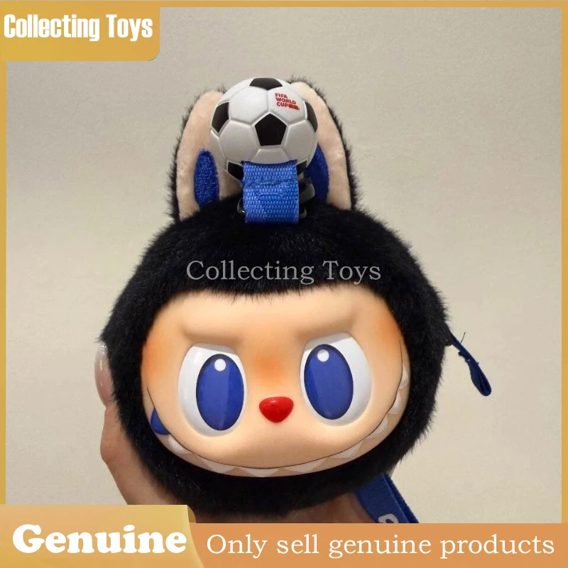 

Genuine Pop Mart The Monsters Fifa Series Vinyl Plush Keychain Bag Charm Football Themed Cute Cartoon Collectible Gift Pouch Toy
