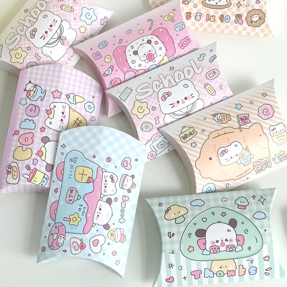 Paper Candy Packaging Box Lovely Foldable Mini Pillow Box Gift Box