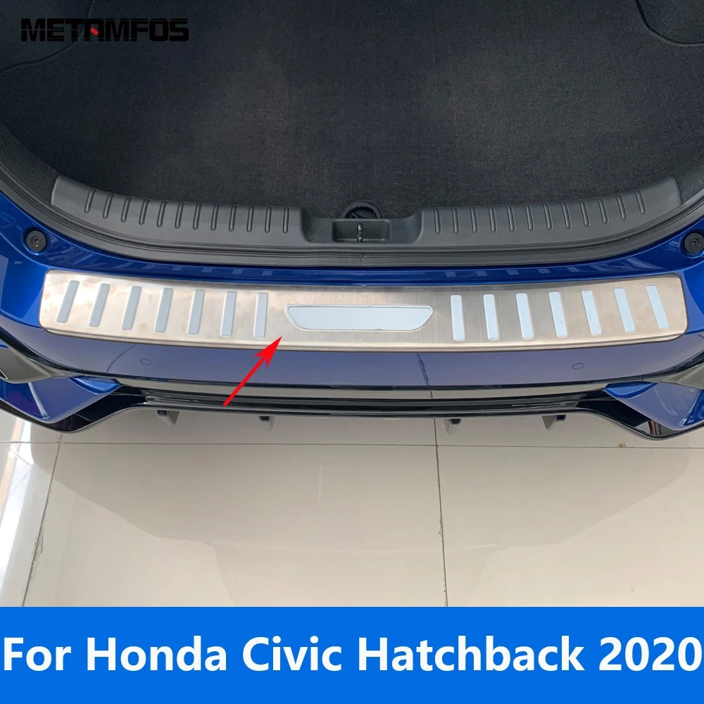 

For Honda Civic Hatchback 2020 Exterior Rear Trunk Bumper Foot Plate Tailgate Door Sill Scuff Guard Plate Car Accessories