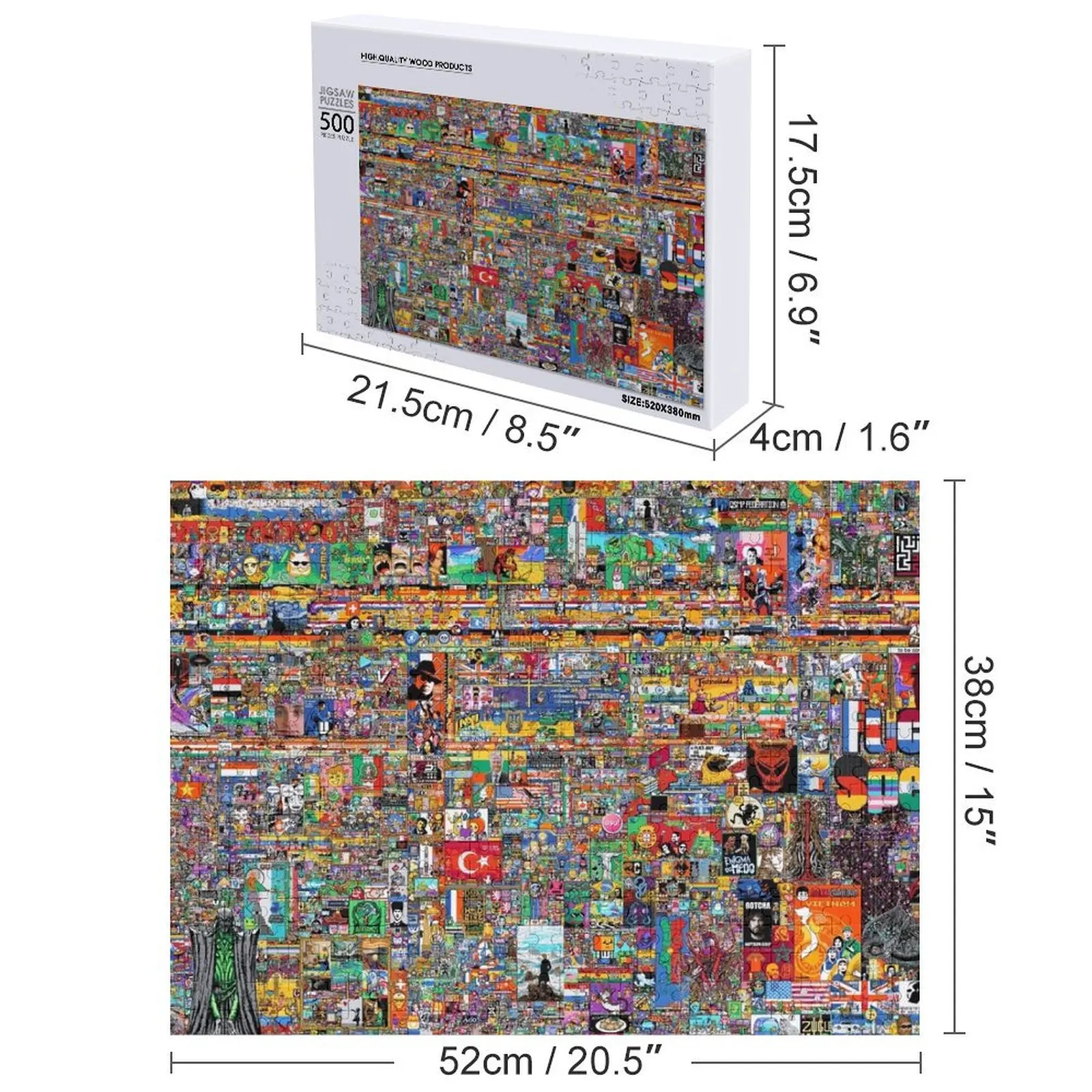 Reddit Place 2023 Merch، Reddit r/place 2023، r/place 20223، Merch، ملصق أحجية الصور المقطوعة ألعاب شخصية #4