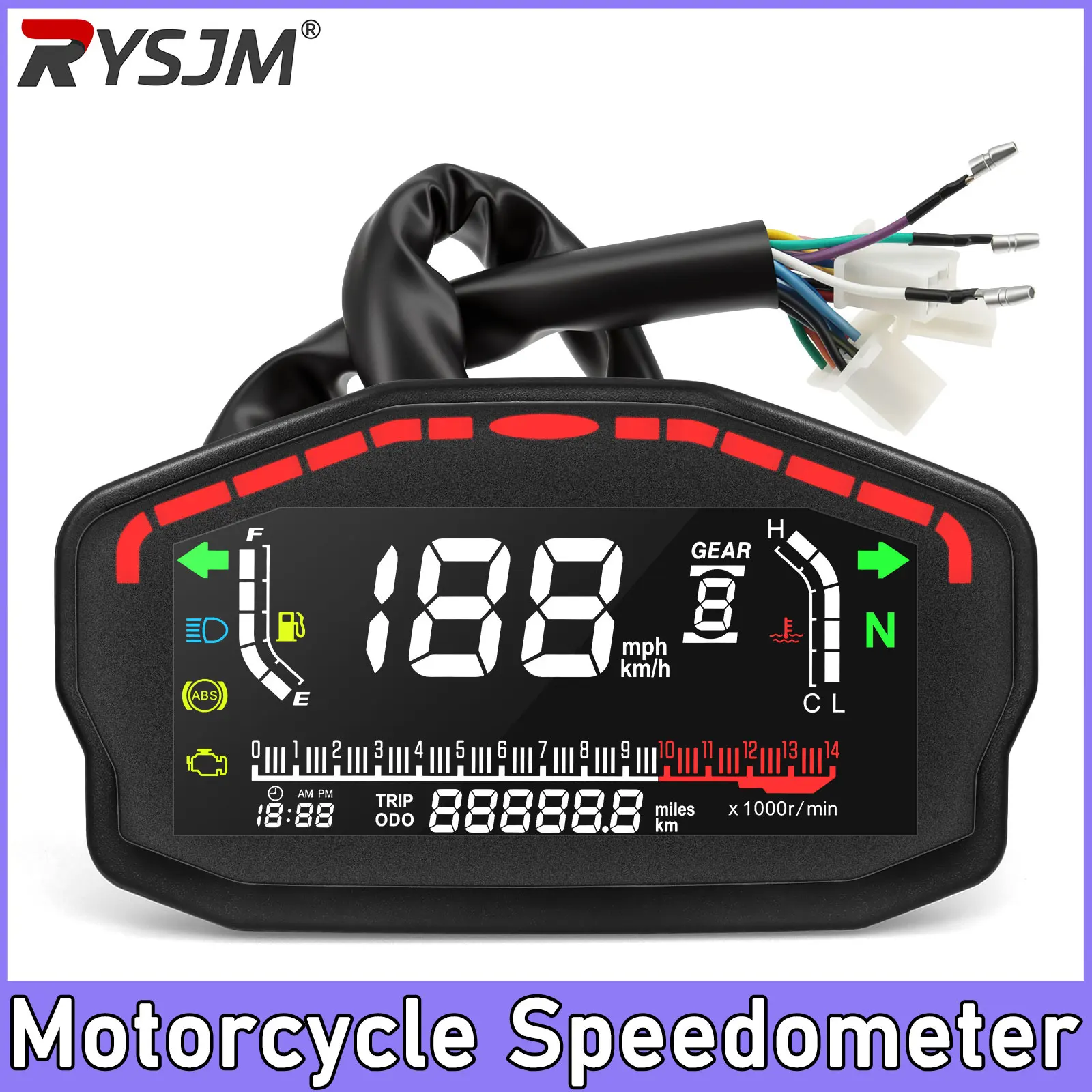 New Digital Speedometer + Speed Sensor Odometer KMH MPH RPM Tachometer LED Meter For Yamaha Mio125 MIO I125 Mio110 Motorcycle
