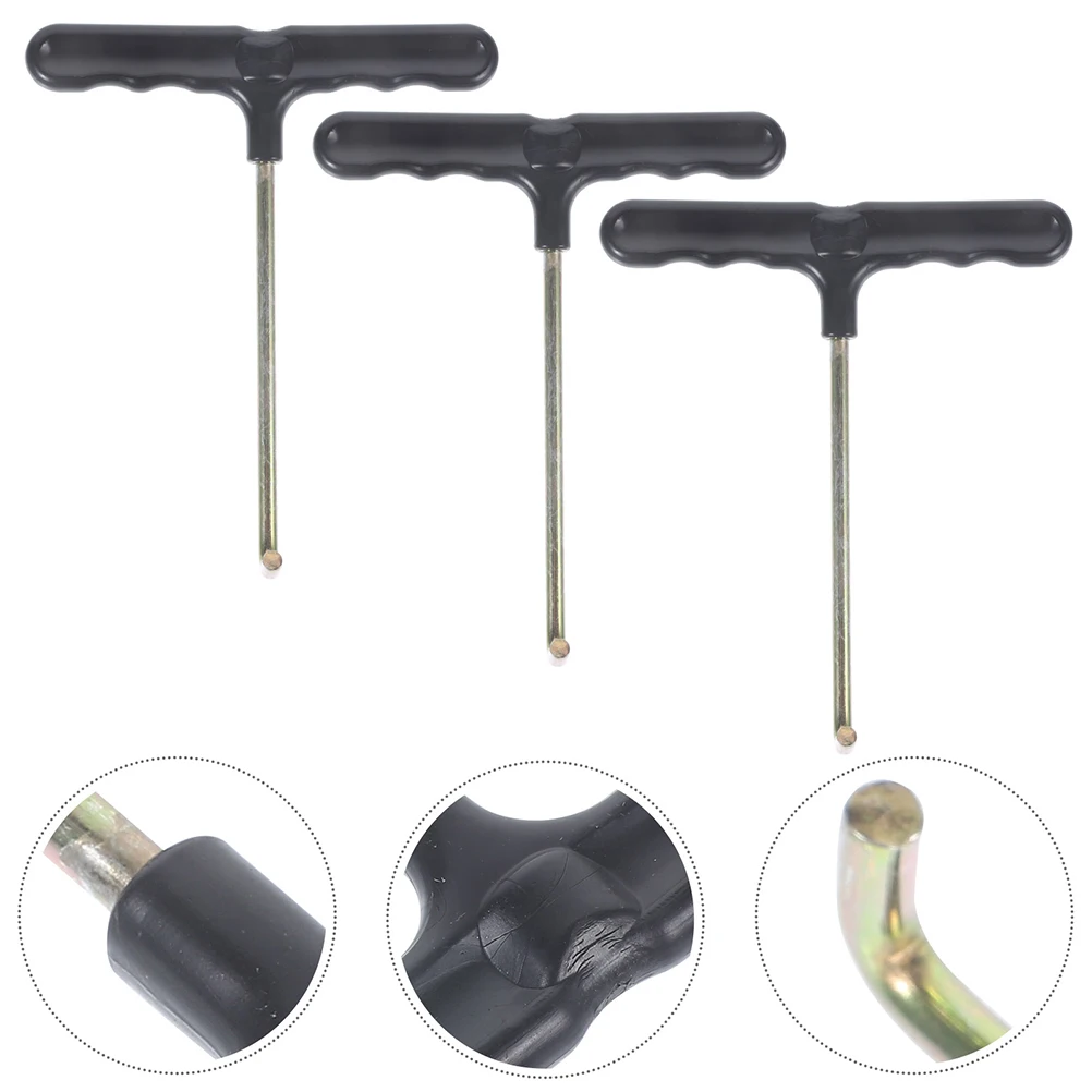 

4 pcs Spring Hook Durable Metal T-Hook Replacement Tool For Trampoline Assembly Comfortable Handle Outdoor Use Universal Spring