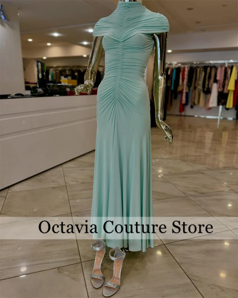 

Green Choker Luxury Arabic Evening Dresses Floor length Wedding Party Dresses Saudi Arabi Vestidos Formal Dress 2025 Customized