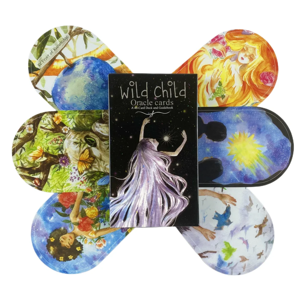 Wild Child Oracle Cards A 40 English Fate Divination Deck Borad Games Beautifully Illustrated