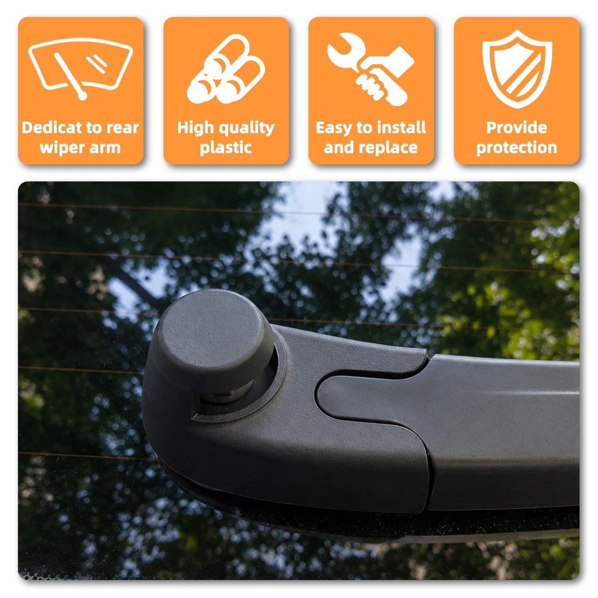 Abdeckung für den Schalter des Heckwischerarms, passend für Seat Altea, Exeo, Leon, Ibiza, Fabia, Roomster, 5P0955435B, Außenzubehör. – Detail 2