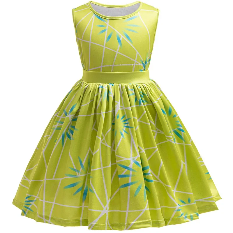 Ансамбль теннисного монитора и amusante pour fille avec jupe trapè à motif floral sans manches, ceinture, écharpe et perruque