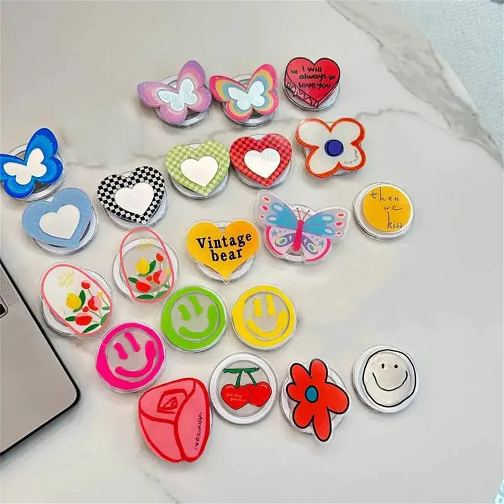 

Корейский милый Магнитный привлекательный зеркальный держатель для телефона с любовным сердцем держатель для телефона Tok Griptok для IPhone 15 14 13 универсальный держатель-подставка