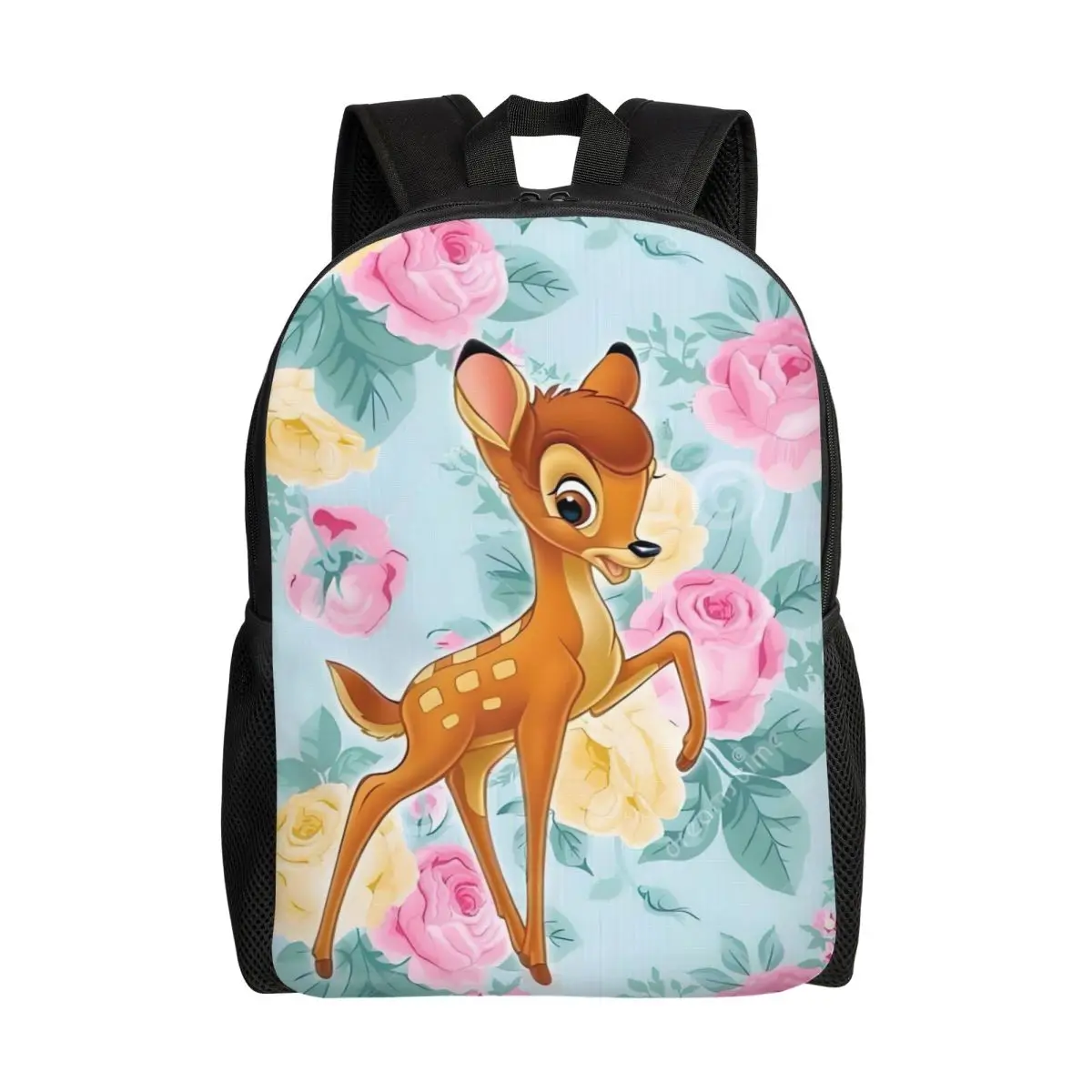 

Рюкзак Бэмби на заказ для женщин и мужчин, школьников, сумка для книг, подходит для 15-дюймового ноутбука, классические сумки с животными и принтом