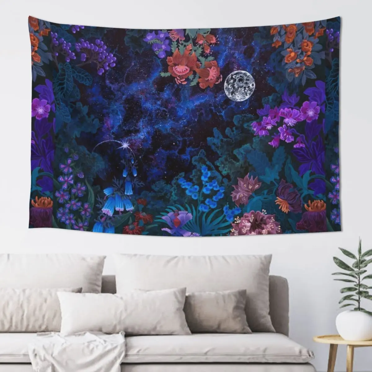 

Night Space Magic Garden Tapestry Bed Room Decoration Home Decor Aesthetic Bedroom Organization And Decoration Tapestry