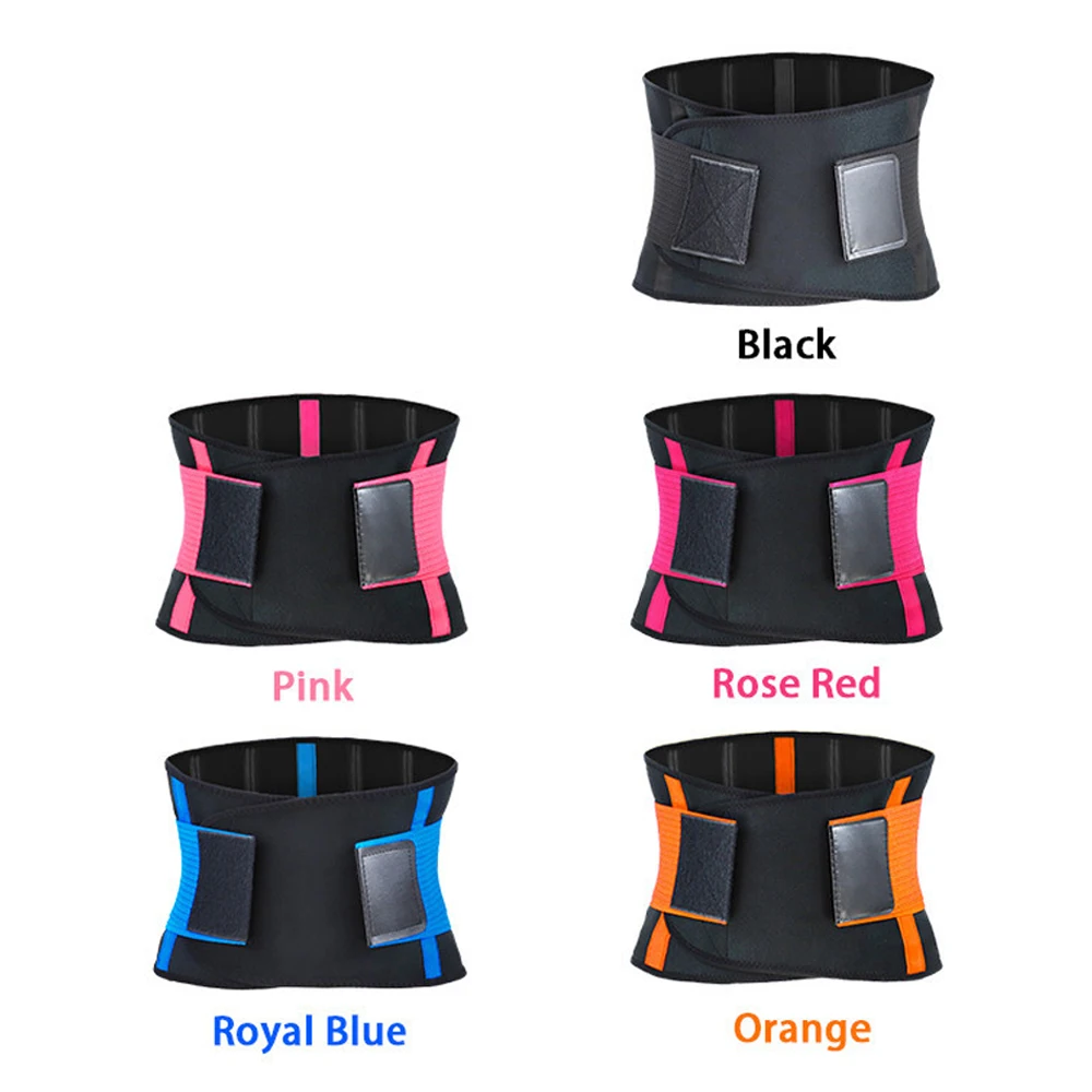 Lumbar Support Belt Lower Back Brace Abdominal Binder Men Women Waist Trainer Corset Sweat Slim Belt for Sports Gym Pain Relief