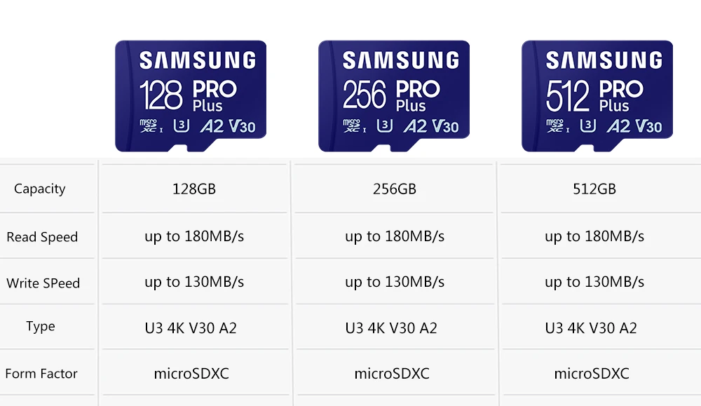 サムスンevo plusマイクロsdカード128gb 64gb 512gb 256gbメモリカードsd u1 u3 4kマイクロsdプロプラスフラッシュmicrosd tfカード