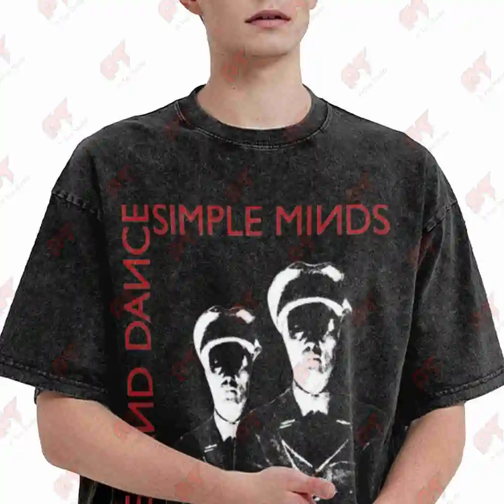 Simple Minds Empires And Dance Vintage Washed Tee Pure Cotton T-Shirt