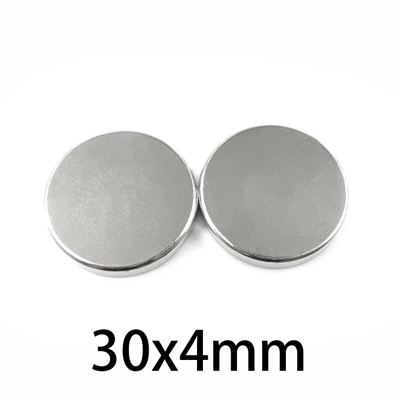 2-50pcs 30x4mm NdFeB super Strong Round big Magnets Neodymium circle magnetic 30*4mm rare earth Magnet  Fridge circular