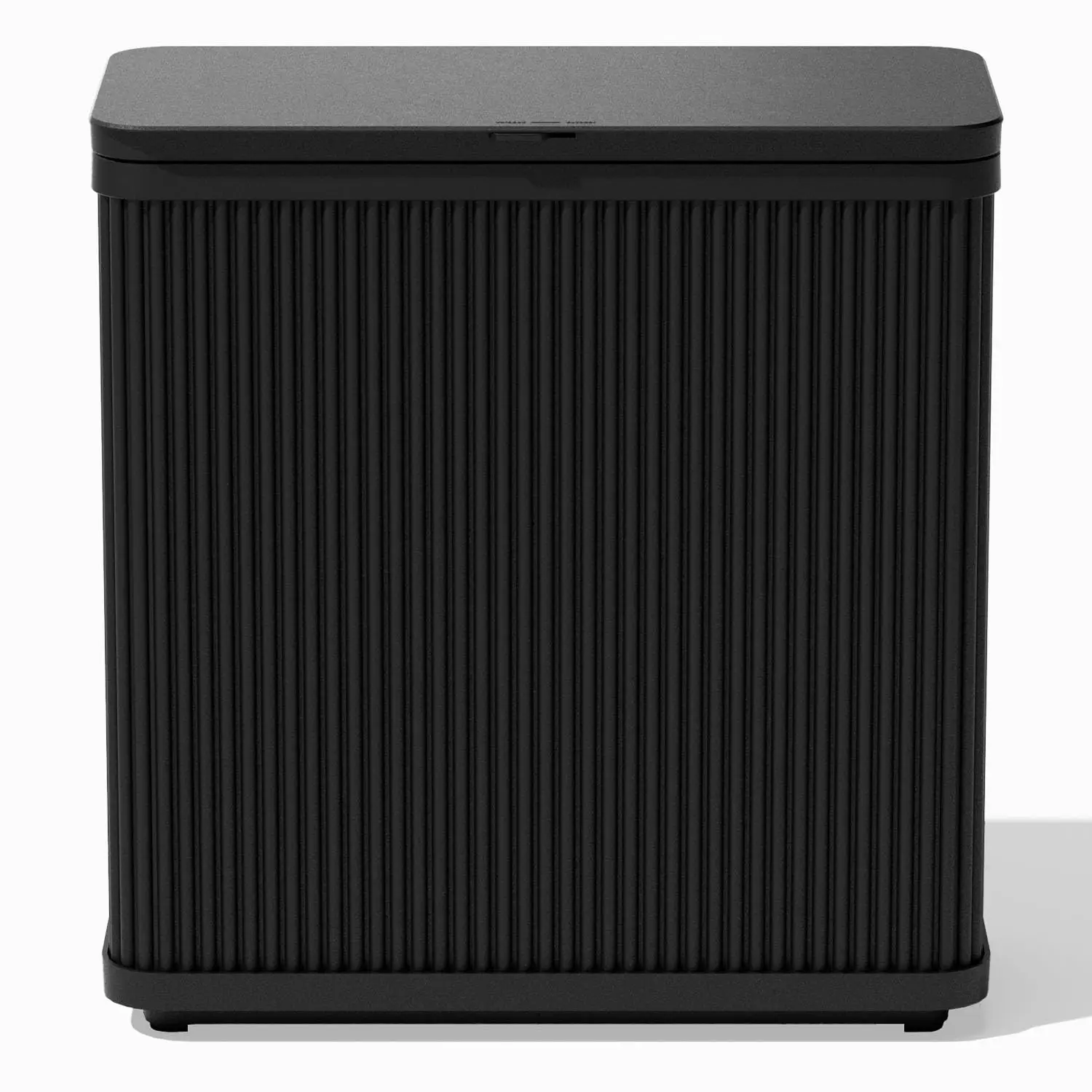 Tambour Waste Bin, Outdoor Trash Can with Dual Bag System