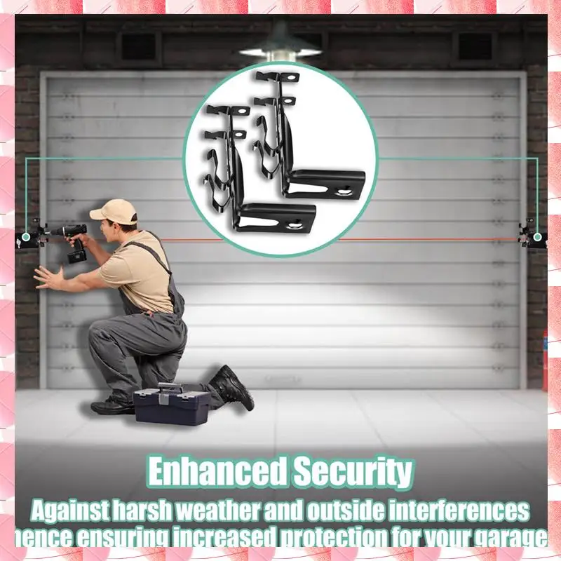 JAJA 2-teilige Garagentor-Sensorenhalterung, Sensor-Kit-Halterungen, für Liftmaster/Chamberlain/Craftsman Garagentorsensor