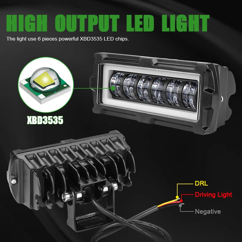 5 Inch 7D LED Pods Light Bar Offroad Car Work lamp Spotlight Daytime Running Light For Jeep Moto Truck 4x4 ATV 4WD SUV 12V 24V