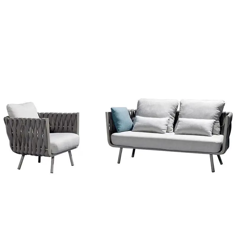 

Outdoor sofa chair aluminum alloy leisure courtyard resort rattan chair garden