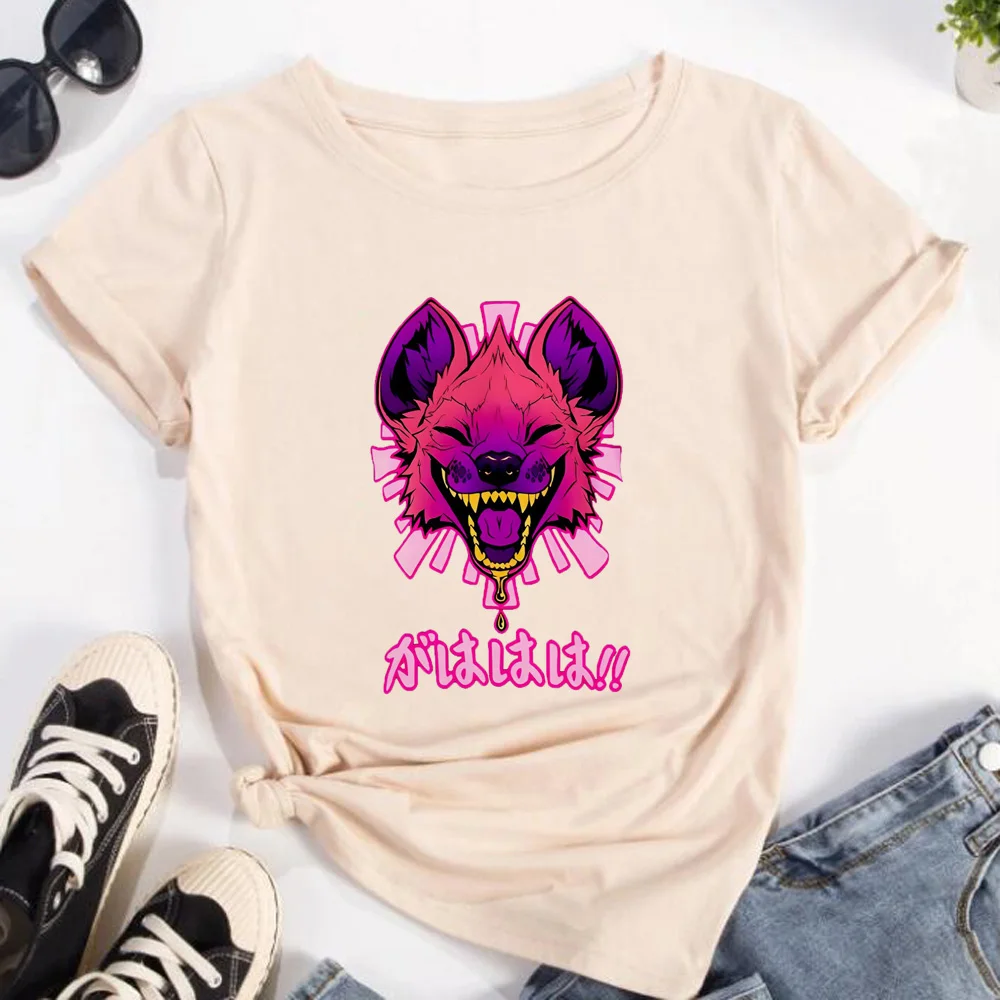 Furry Tee women Y2K t-shirts female Japanese graphic funny clothing