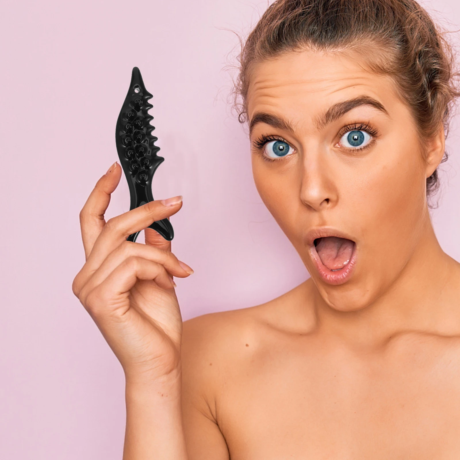 

1Set Fish Shape Guasha Scraper Ceramic Massager Body Muscle Scraping Tool Portable Lightweight Reusable Massage Board