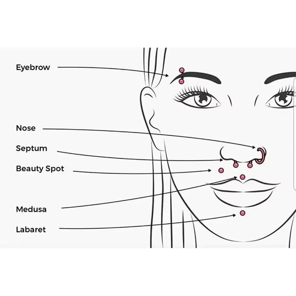 100/50/20/10 قطعة ثقب الإبر العقيمة ثقب الجسم الوشم الإبر الأذن الأنف اللسان أداة ثقب البطن 14/16/18/20/22 جرام